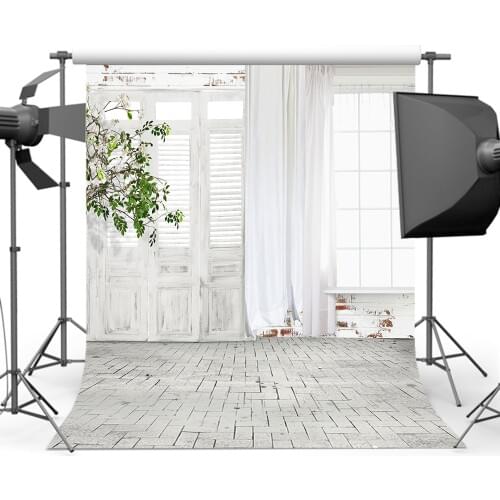 Mehofoto Newborn Backdrops White Window Door Children Birthday Photo Background Photography Studio CM-4014