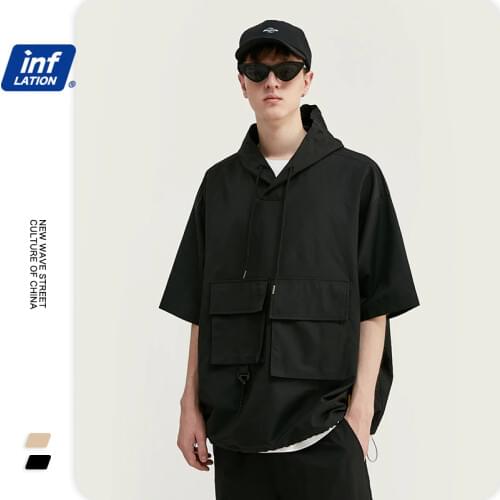 INFLATION Men's T-shirts With A Hood