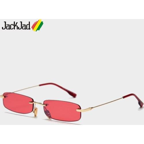 JackJad 2020 Fashion Slim Rimless Style Tint Ocean Lens Sunglasses Women Cool Brand Design Sun Glasses Oculos De Sol PS31538
