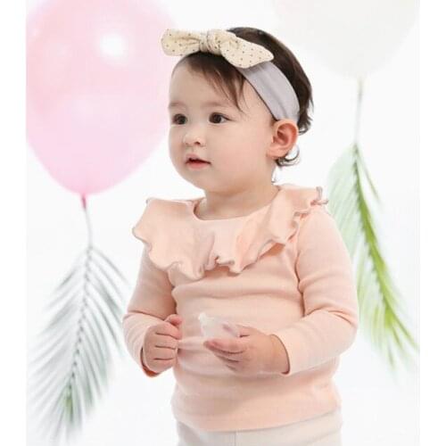 KACAKID Autumn Children Kids Girls T Shirt Full Sleeves Lotus Turn Down Collars Girls T Shirt Floral Sweet Girls T Shirts Ka3361