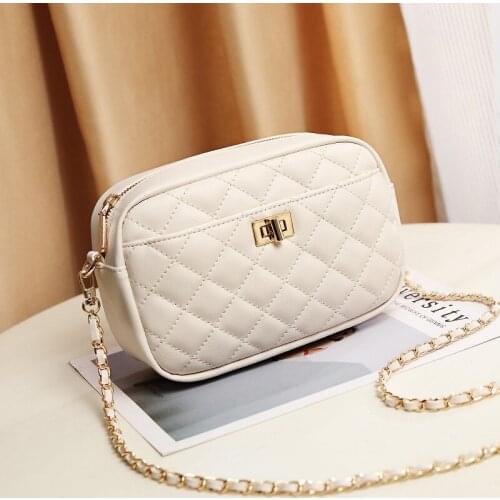 FUNMARDI Fashion Brand Womens Bags Designer Chain Crossbody Bags Diamond Lattice Shoulder Bag 2021 New Solid Color Bag WLHB2414
