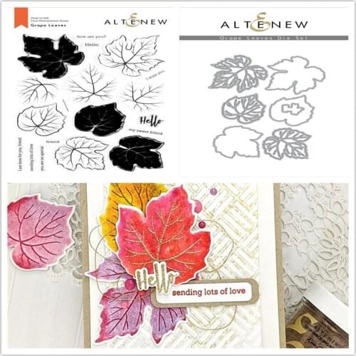 Christmas Leaves Metal Cutting Die And Stamp Set For DIY Scrapbooking Album Paper Card Handmade Decoration Craft Template