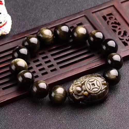 Natural 7A top brand gold obsidian tortoise beads bracelets for women men bracelet bracelets christmas bracelet