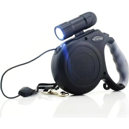 2018 New Brand 5M 40Kg Weight Pet Retractable Leash Lead with LED Light for Large Medium Pet Dog