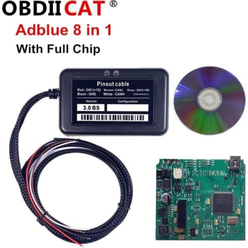 New Truck Adblue ADBLUE Emulator 8 in 1 with Nox Sensor Adblue Emulator 8in1 Truck Diagnostic Tool Free Shipping