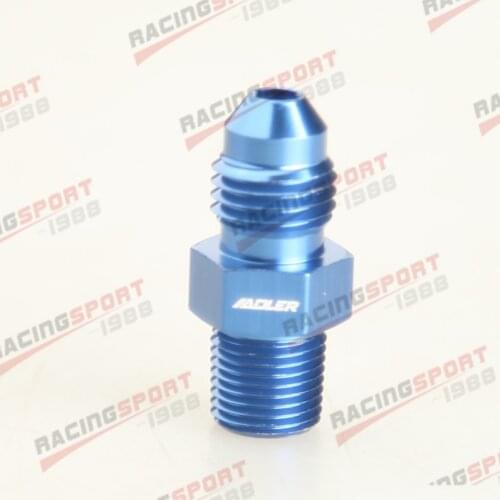 AN4 -4AN To 1/8'' NPT Straight Adapter Pipe Fuel Oil Air Fitting Blue