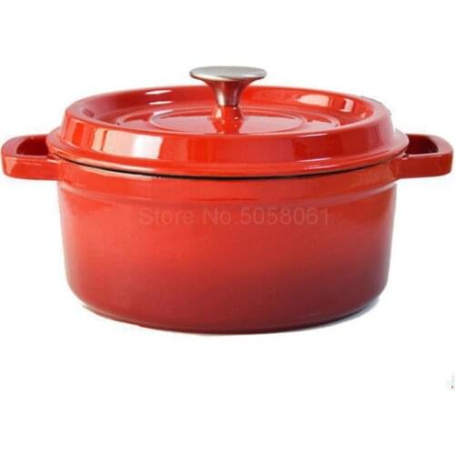 With Thick Cast Iron Pan Manual Cast Iron Pan Soup Pot Stew Uncoated Titanium Soup Stewing Cooking Pot Induction Cooker