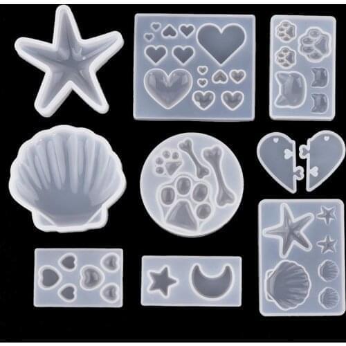 Heart Cat Claw Cabochon Silicone Molds DIY Crystal Epoxy Resin Mold Dried Flowers Jewelry Making Pendant Moulds