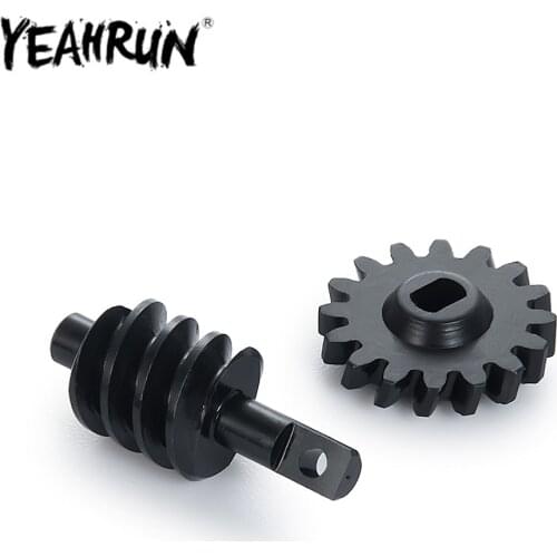 YEAHRUN Steel Front Rear Axle Gears Overdrive Differential Gears for Axial SCX24 90081 1/24 RC Crawler Car Upgrade Parts