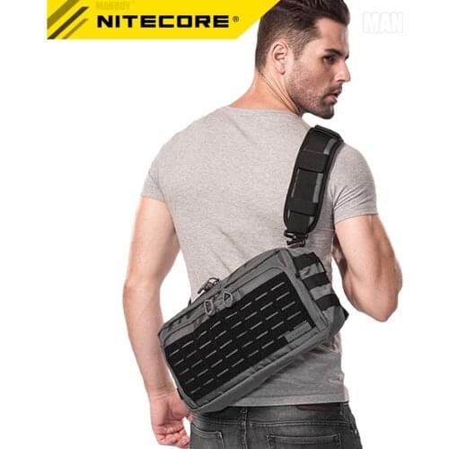 Sale NITECORE NEB20 Outdoor Excursions Trip Packaging Man Bag Multifunctional Daily Pouch 1050D NYLON FABRIC Tool Bag Black/Grey