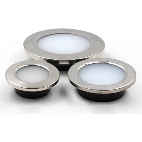 LED lamp embedded stainless steel dome lamp saloon car living room ceiling hole saloon car marine accessories 4 inch 6 inch 8