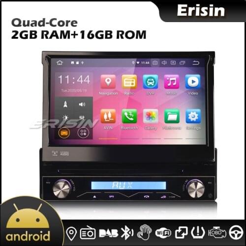 Erisin EU Stock 5188 7" Android 10.0 Universal Car DVD Player 1 Din GPS 4G DAB CarPlay TPMS OBD2 for Nissan