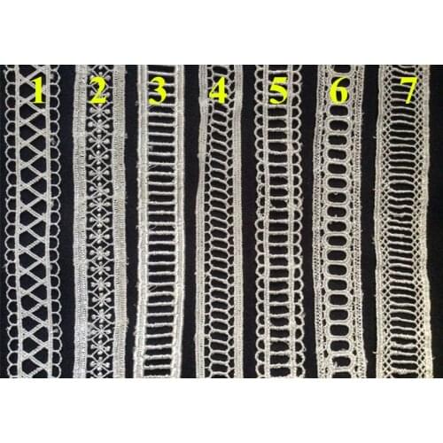 Top quality 1.9-2.3cm water soluble polyester embroidery lace trim, veil trim, lolita skirt trim,XERY-RS160626B
