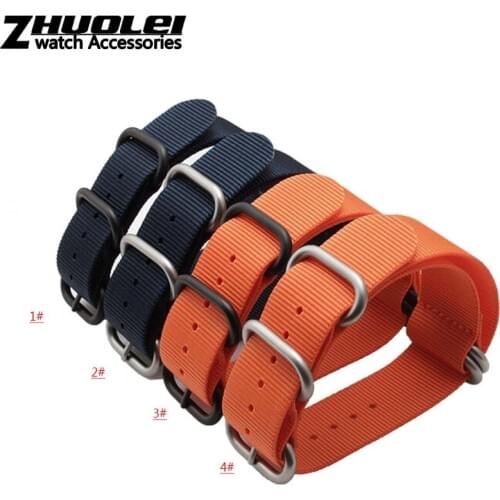 18mm20mm 22mm 24mm High Quality Nylon watchband Black& Blue&Orange for Nato watch strap Zulu waterproof nylon watch strap