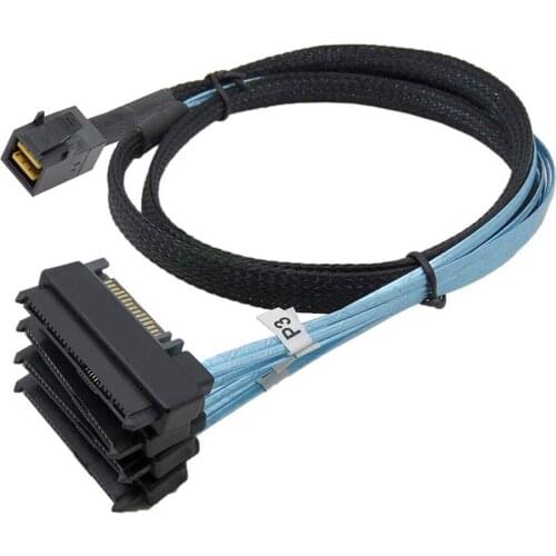 Xiwai Mini SAS SFF-8643 36 Pin Host Internal to SFF-8482 4 SAS 29Pin Target Disk 6Gbps Data Server Raid Cable
