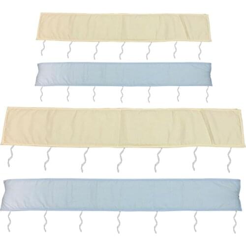 2pcs Soft Baby Crib Rail Cover Protector Safe Padded Teething Guard Wrap Washable Baby Bed Bumper For Toddlers Protector Set