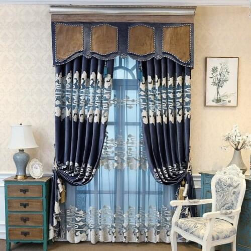 FYFUYOUFY High shade custom European style jacquard Blackout curtains for Living Room Windows High quality curtains for Bedroom