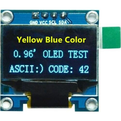 0.96" Yellow Blue/Blue/White I2c IIC Serial Oled LCD LED Module 128X64 for Arduino Display Raspberry PI 51 Msp420 Stim32 SCR