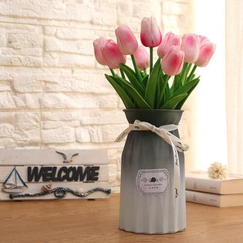 1Pcs Artificial Flowers Tulips Calla Lily Set Simulation PU Fake Flower Wedding Decoration Party New Year Hotel Home Decor