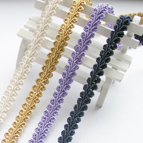 12M Braid Trim Lace Sewing Ribbon Polyester DIY Crafts Dress Costume Home Decorative Fabric for Sewing Collar Accessories 2021