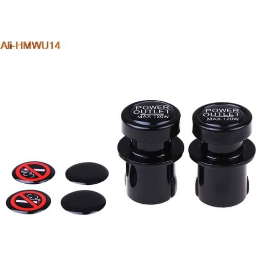 2PC Car Special 12V Power Socket Cigarette Lighter Socket Cover