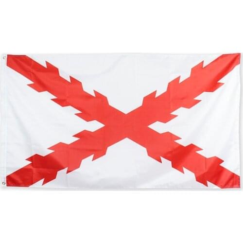 3x5 ft Cross of Burgundy Spanish flag custom digital print 90x150cm