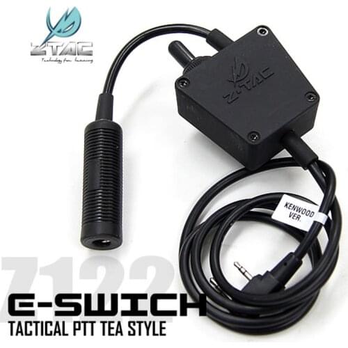 Z-Tactical Z122 TEA E-Switch Tactical PTT Headset Accessory Airsoft Military Hunting Push To Talk Headphone Adapter