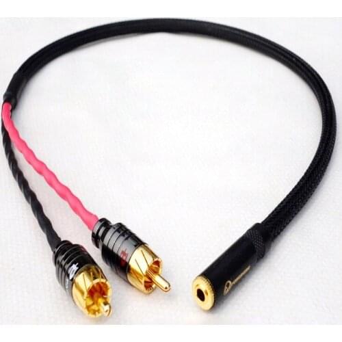 Audio cable of 3.5mm socket to RCA plug cable aux to rca plug cable audio amplifier wire