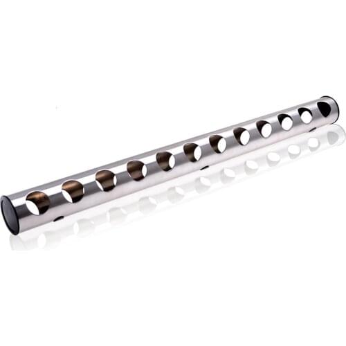 Free Shipping Stainless Steel Bar Shape Design Wall Mounted Wine Rack Wine Bottles Shelf Holder (12 Holes)(32-12)