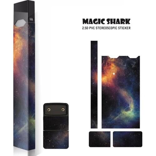 Magic Shark Fashion 2.5d Stereo Film Stickers For Juul Electronic Cigarette Accessory Case Cover Sticker For Juul