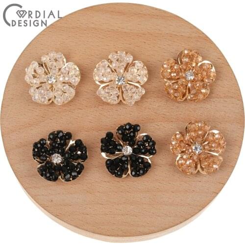 Cordial Design 30Pcs 22*22MM DIY Accessories/Hand Made/Flower Shape/Crystal Charms/Decoration/Jewelry Findings & Components