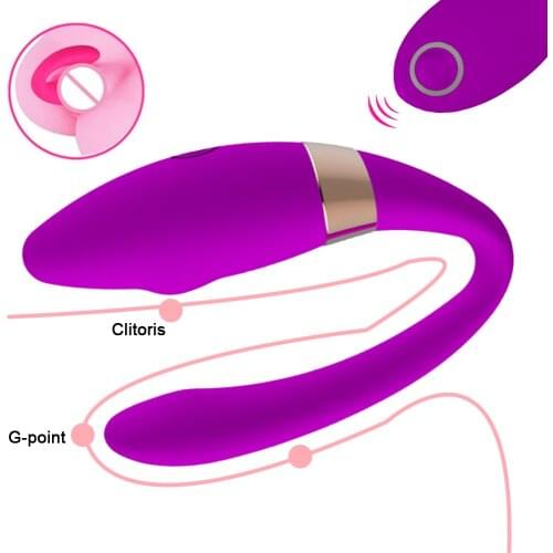 Remote Control Double Vibrators For Couple Wearable Dildo Vibrator G-Spot Vagina Clitoris Stimulate Sex Toys For Women U Type