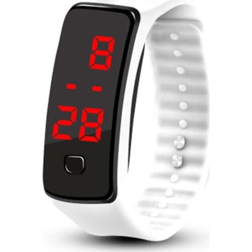 Creative LED Silicone Wristband Bracelet Lightweight Soft Fashion Fitness Sports Band Watch for Men Women