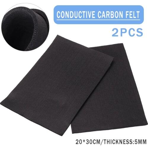Mayitr 2 Sheets Graphite Carbon Felt High Pure Carbon Graphite 3mm / 5mm / 8mm / 10mm Carbon Fiber Felt 20x30cm High Quality