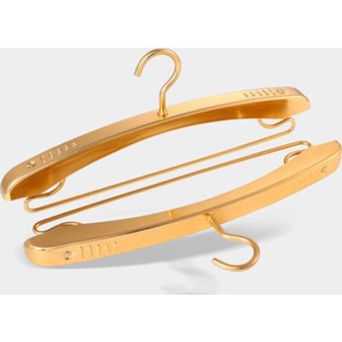 43cm 5 pcs/lot Metal Clothes Hangers Aluminium Alloy Coat Hanger with Wide Shoulder Design Thicken Extended Adult Skid Resistant