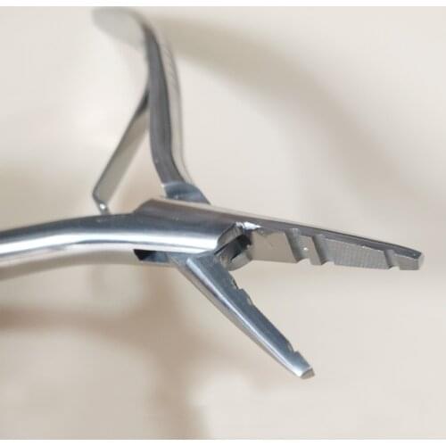 Silver Stainless Hair Extension Pliers With Three Holes Multi-Functi Hair Tools For micro ring/link/beads/ apply remove