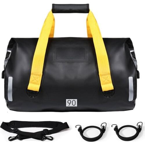 Motorcycle Waterproof Tail Bag Travel Outdoor Dry Luggage Roll Pack Bag 40/90L Motorbike Luggage Backpack Motorcycle Seat Bags