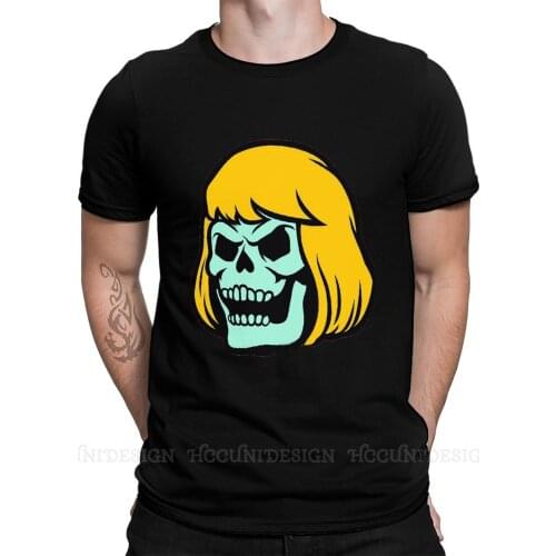 Men T Shirts Anime He-Man and The Masters of The Universe Funny Tee Shirt Skeleman Short Sleeve T-Shirt Pure Cotton Adult
