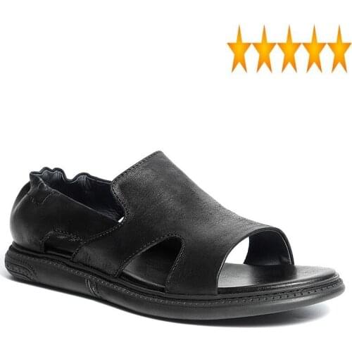 Elastic 2021 Men Summer New Slip On Loafers Beach Vintage Open Toe Gladiator Male White Hollow Out Flats Casual Sandals