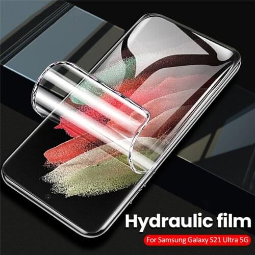 Soft Gel Film For Samsung Galaxy S21 Ultra 5G Screen Protector For Samsung S21 Plus Protective Hydraulic Film flexible not glass