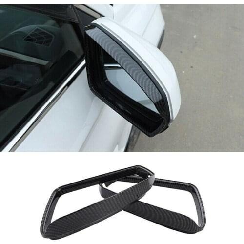 Rearview Mirror Rain Eyebrow Trim For Volkswagen Tiguan 2019-2021 Carbon Fiber Car modification Auto parts