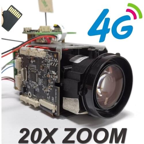 Mini 5MP 4G 20X 30X ZOOM IP Camera Module Explosion Proof Humanoid IMX335 DV Recorder SD Onvif P2P MIC Speaker EU 3G SIM 28181