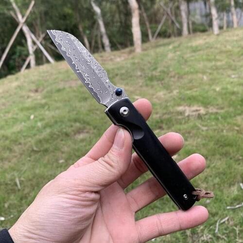 Orginal Damascus Pocket Folding Knife 76 Layers VG10 Damascus Steel Jungle Hunting Camping Survival Knife Cutter Multi Tool