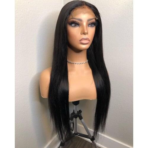Long Straight Synthetic Lace Wigs with Baby Hair 13x4x1 Lace Front Wig Glueless Synthetic Hair Daily Wear Wigs