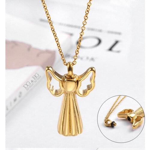 Keepsake Urn For Ashes Funeral Urns Pets Urne Animal Golden Soul Pendant Stainless Steel Necklaces For Pet Holder Cat Dog Bird