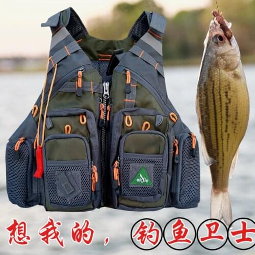 Professional Adult Fishing Light Summer Portable Fishing Vest Pocket More Rocky Sea Fishing Vest Life Jacket