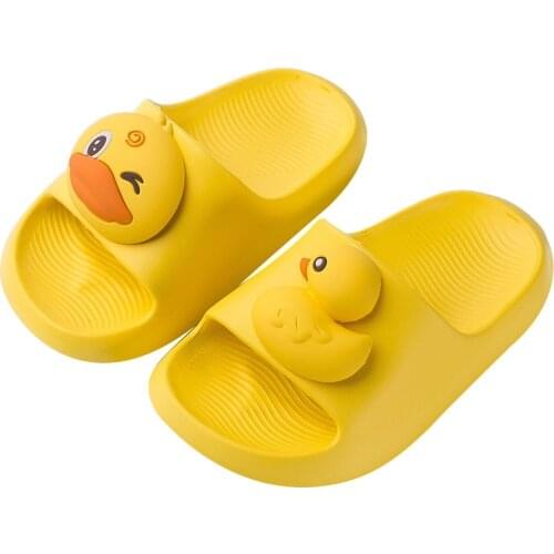 Children Home Shoes Baby Girls EVA Slippers Kids Boys Bathroom Cartoon Duck Outdoor Beach Sandalias pantoufles enfant garcon