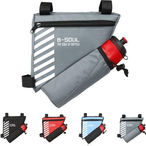 Waterproof Triangle Bike Bicycle Bag Cycling Front Bag Bicycle Pouch Frame Bags Bicycle Accessories (Not Include Water Bottle)