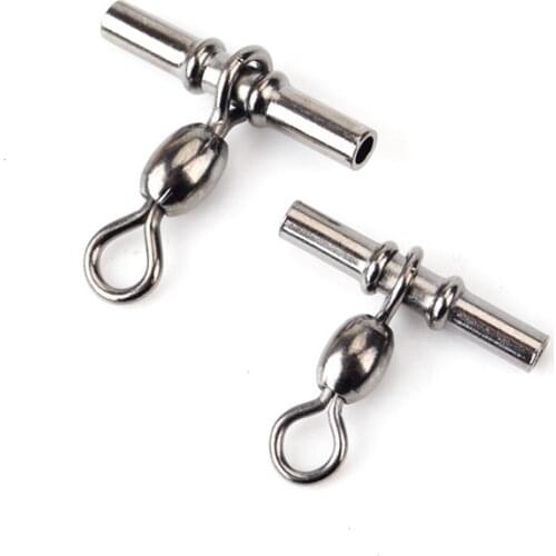 High Quality 1 Pack 1# 2# 3# 4# Cross-Line Crane Fishing Swivel Fish Hook Lure Connector Terminal Pesca Fishing Tackle