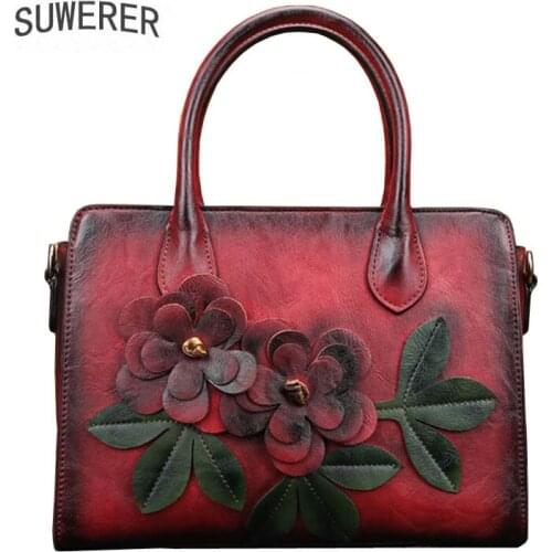 Womens handbag retro national wind trend PU embossing 2020 summer new female bag small square bag shoulder diagonal bag